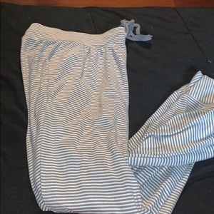 Grey and white striped pants